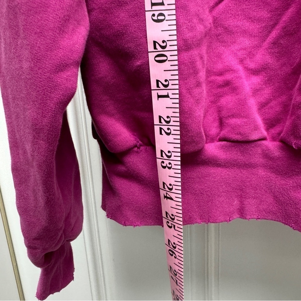 Balenciaga Ladies Dark Fuchsia Brushstroke Logo Print Sweatshirt - Picture 14 of 16